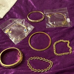 Gold Tone Bracelet Bundle. Alex and Ani